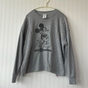Disney Parks Grey Quilted Sweatshirt